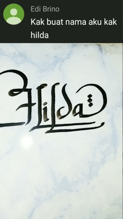 kaligrafi nama Hilda | calligraphy #shorts