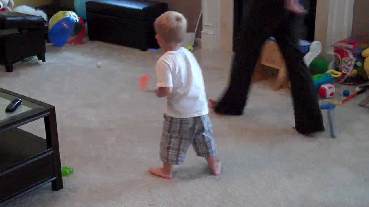 Ethan plays inside golf YouTube