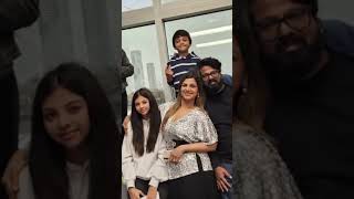 With Her Husband Indrakumar Pathmanathan And With Her Children