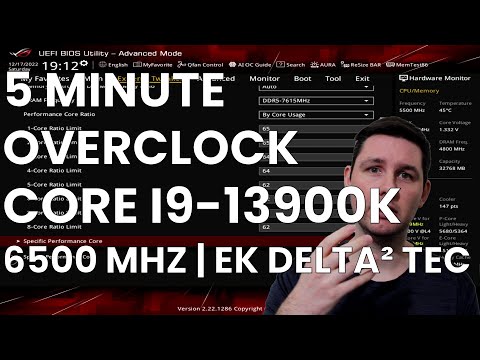 5 Minute Overclock: Core i9-13900K P-cores to 6500 MHz