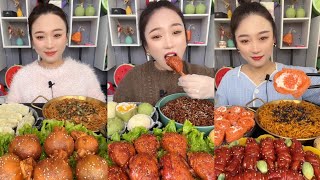 ASMR MUKBANG CHINESE SPICY EATING SHOW.[MZG eat@ #asmr #yummy#food#eating#spicy#beef #pork#144