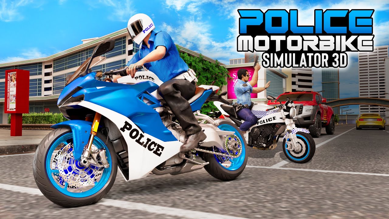 Police MotorBike Race Simulator 3D MOD APK cover