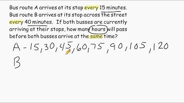 Solving An LCM Word Problem