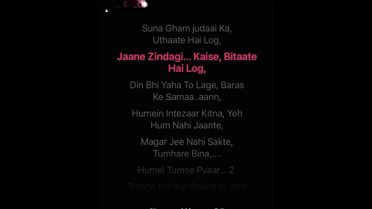 Hume Tumse Pyar Kitna Karaoke With Lyrics Humein Tumse pYar Kitna lower scale karaoke with Lyrics - YouTube