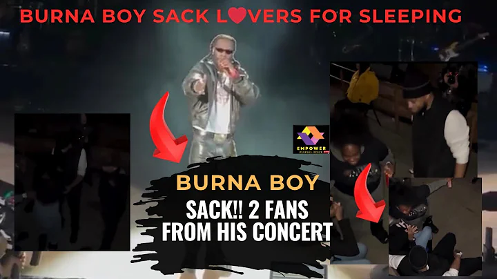 BURNA BOY ANGR!LY WALKS 0FF TWO LOVERS SLEEPING AT HIS CONCERT DURING HIS PERFORMANCE 😮 