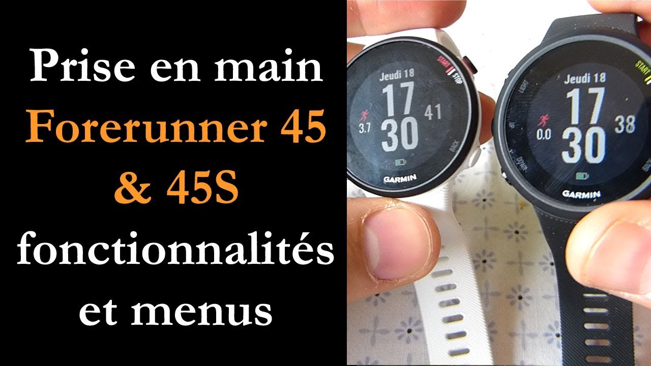 GARMIN Forerunner 45S blanche 39mm montre connectée GPS