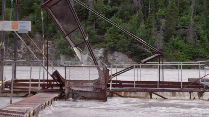 Fish Wheel on the Copper River in Chitina, Alaska Part 1 