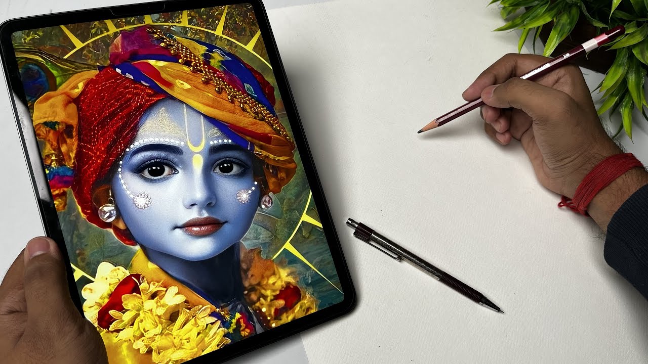 Buy Lord Krishna painting Artwork at Lowest Price By Kuldeep Singh