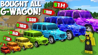 What if YOU BUY ALL SIZES OF MERCEDES-BENZ G-CLASS in Minecraft ? TINY VS BIG G-WAGON !
