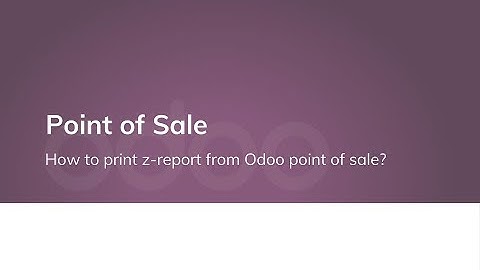 How to print z-report from Odoo point of sale?