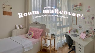 ROOM MAKEOVER! Korean style & Pinterest inspired🌷🐰 | deep clean, closet clean out, organizing.
