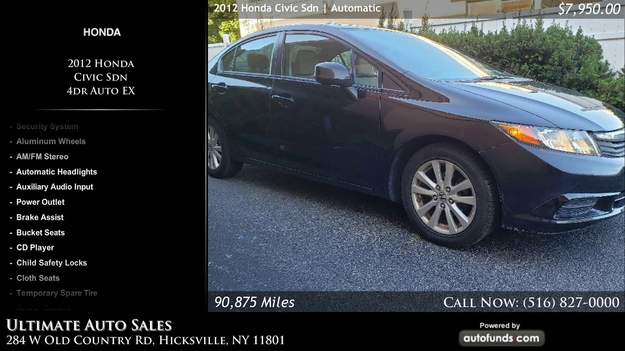 Used 2012 Honda Civic Sdn Ultimate Auto Sales, Hicksville, NY SOLD