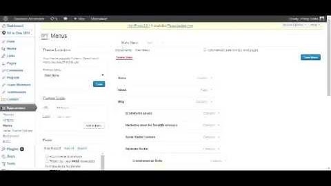 Wordpress Custom Menu Training Video