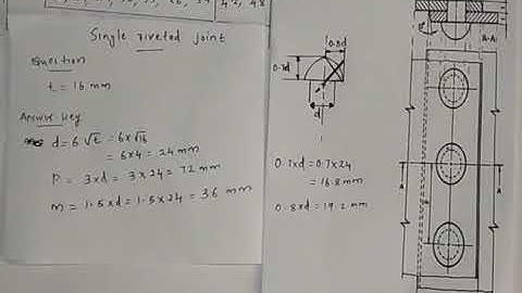 MODULE 1 | PART 3 | RIVET JOINTS | TYPE 1 |  SINGLE RIVET JOINT | MACHINE DRAWING