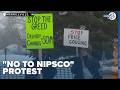Customers hold protest at NIPSCO headquarters over high utility bills