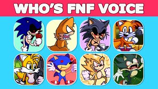 Guess Character by Their VOICE | Sonic.EXE, Tails.EXE, Spinning  My Tails( Friday Night Funkin)