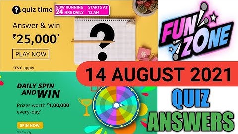 Amazon Quiz Answers Today | Win 25000 Amazon Pay Balance | 14 AUGUST 2021