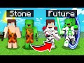 JJ And Mikey From Stone To Future - Speedrunner VS Hunter - Maizen Mizen Mazien Parody