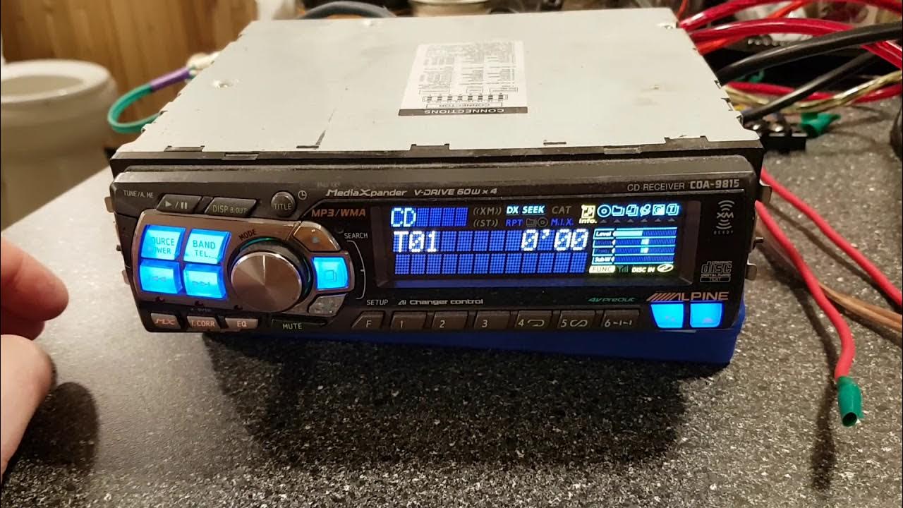 Alpine CDA9815 Bench Testing YouTube
