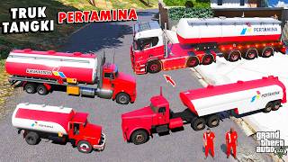 MANTAP !! Aku Berhasil Koleksi TRUK TANKER PERTAMINA TERKEREN Yang Kecelakaan di GTA 5 !!