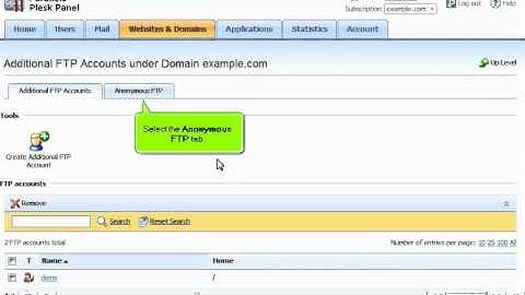 How to set up Anonymous FTP access in Plesk10 - Canadian Web Hosting