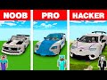 Minecraft NOOB vs PRO vs HACKER: RACING SPORT CAR BUILD CHALLENGE in Minecraft Animation