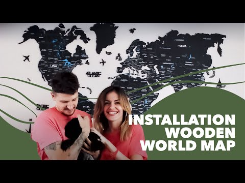 Installation Wooden World Map Home Decor | Enjoy The Wood