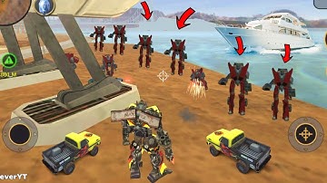 Vegas Crime Simulator (Transformer Monster Truck Fight Red Car Robot) Car Robot Machine - HD