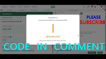 GFG POTD 17/10/2024 IN C++ MOST IMPORTANT INFORMATION | CODE IN COMMENT #geeksforgeeks #gfg #potd