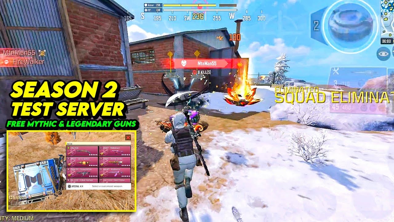 Playing COD Mobile Season 2 Test Server | 10 Loadout Slot / Free Mythic ...