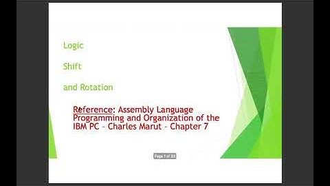Shift and Rotate Instructions in Assembly - Microprocessor Class - Online Class for JnU - (Bangla)