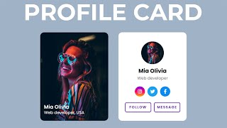 How To Create Flip Profile Card Using HTML & CSS | A Profile Card Design