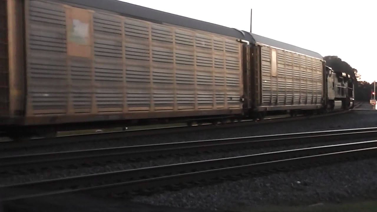 Norfolk Southern Westbound Autorack Train In(HD) Austell,Ga.9-27-2013 - YouTube