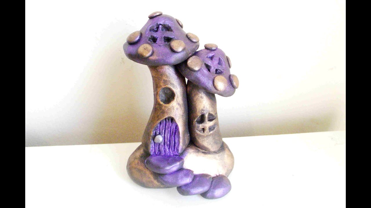Polymer Clay Mushroom House Fairy Garden