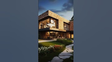Yellow and Red Bricks Floating Box House Design Idea #home #subscribe