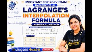 Lagrange's Interpolation Formula | Numerical Method | #rgpvbhopal #math #education