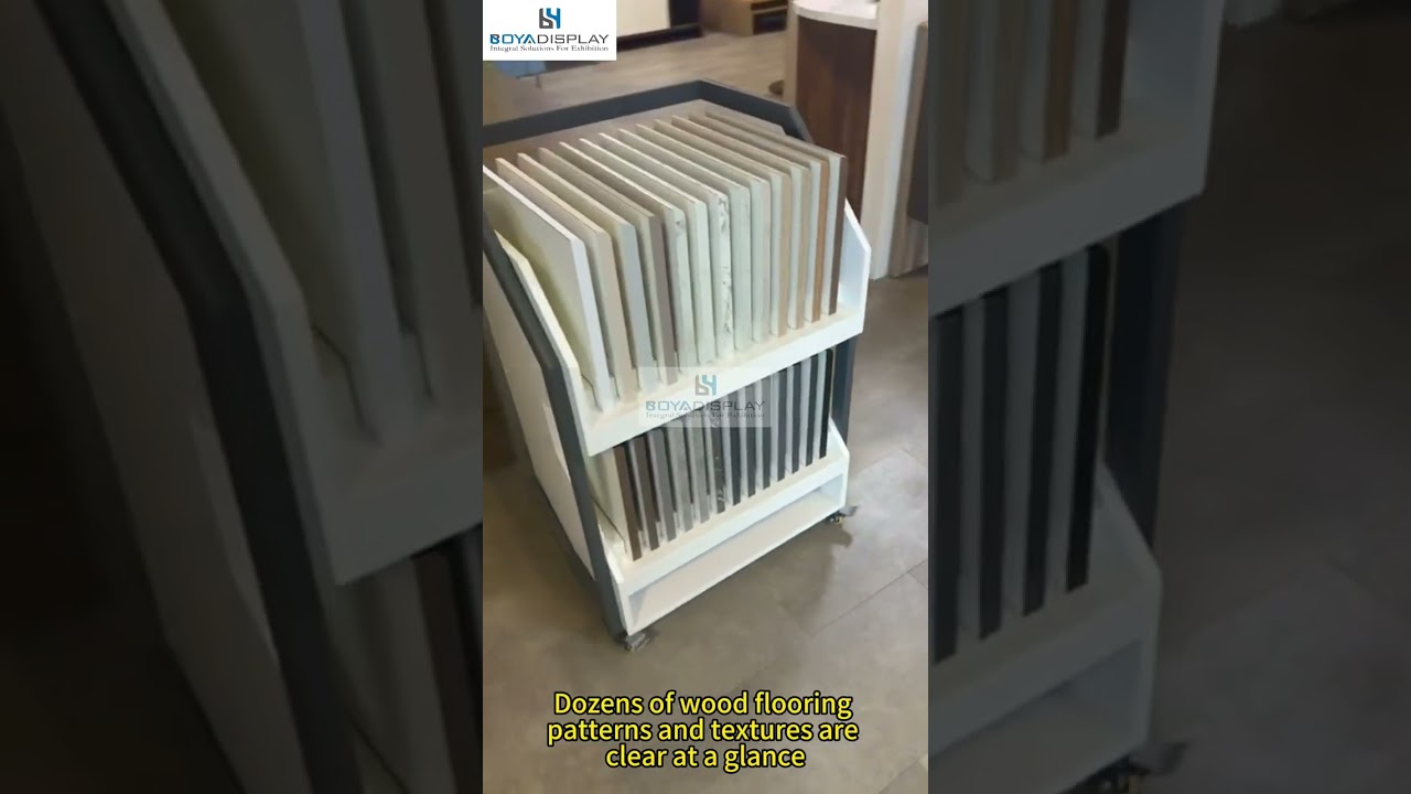 Custom Mobile Sample Cart for Tile, Stone & Flooring | Factory-Direct Display Solution