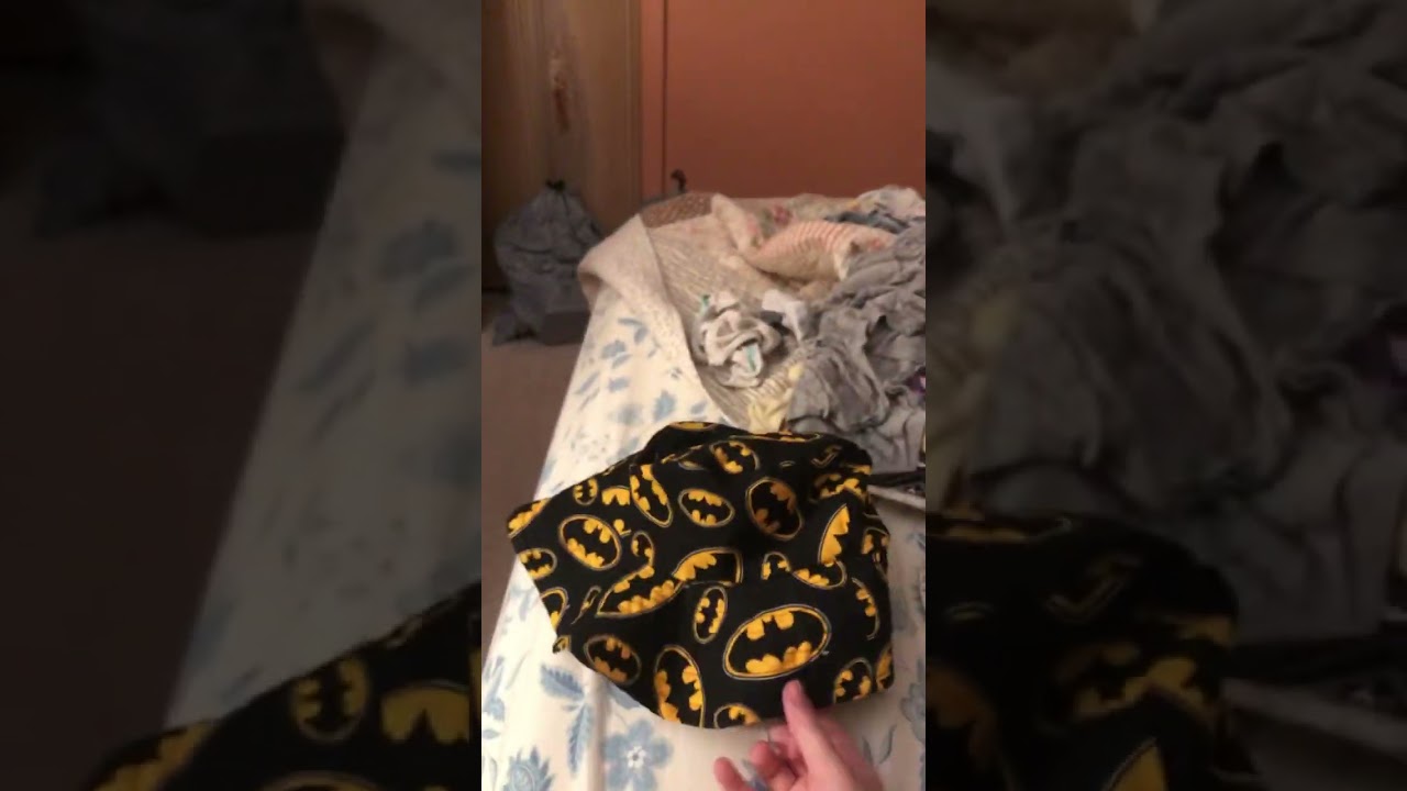 I made a Batman bucket hat it’s reversible the other side is Jack Skellington