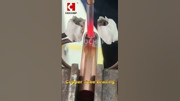 Copper tube brazing #machine #inductionheating #brazing #copper #inductionbrazing