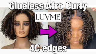 LUVME Hair 4C Edges| Highlight Afro Curly Wig