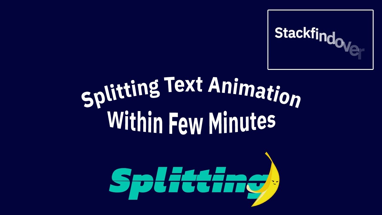 Splitting Text Animation Within Few Minutes - YouTube