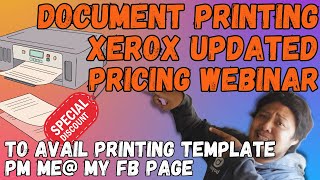 UPDATED PRICING FOR PRINTING BUSINESS | DOCUMENT | XEROX | LONG | SHORT | A4 | DYE INK OR PIGMENT