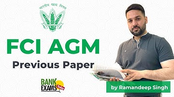 FCI AGM 2021 - Previous Paper