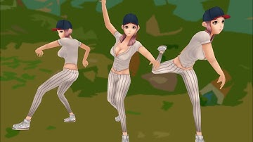 Baseball Pitcher Girl Demo, 3D Character model on Unity Asset Store!!! #1
