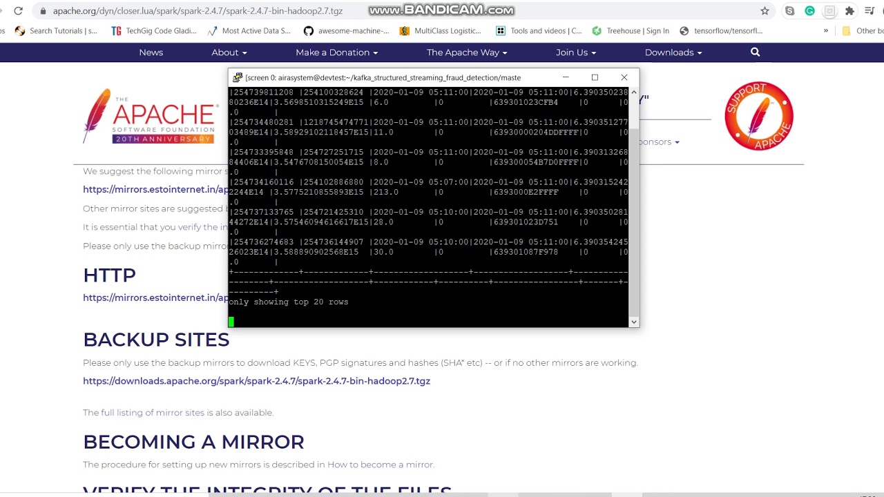 Telecom Fraud detection using kafka spark streaming in Deep Learning