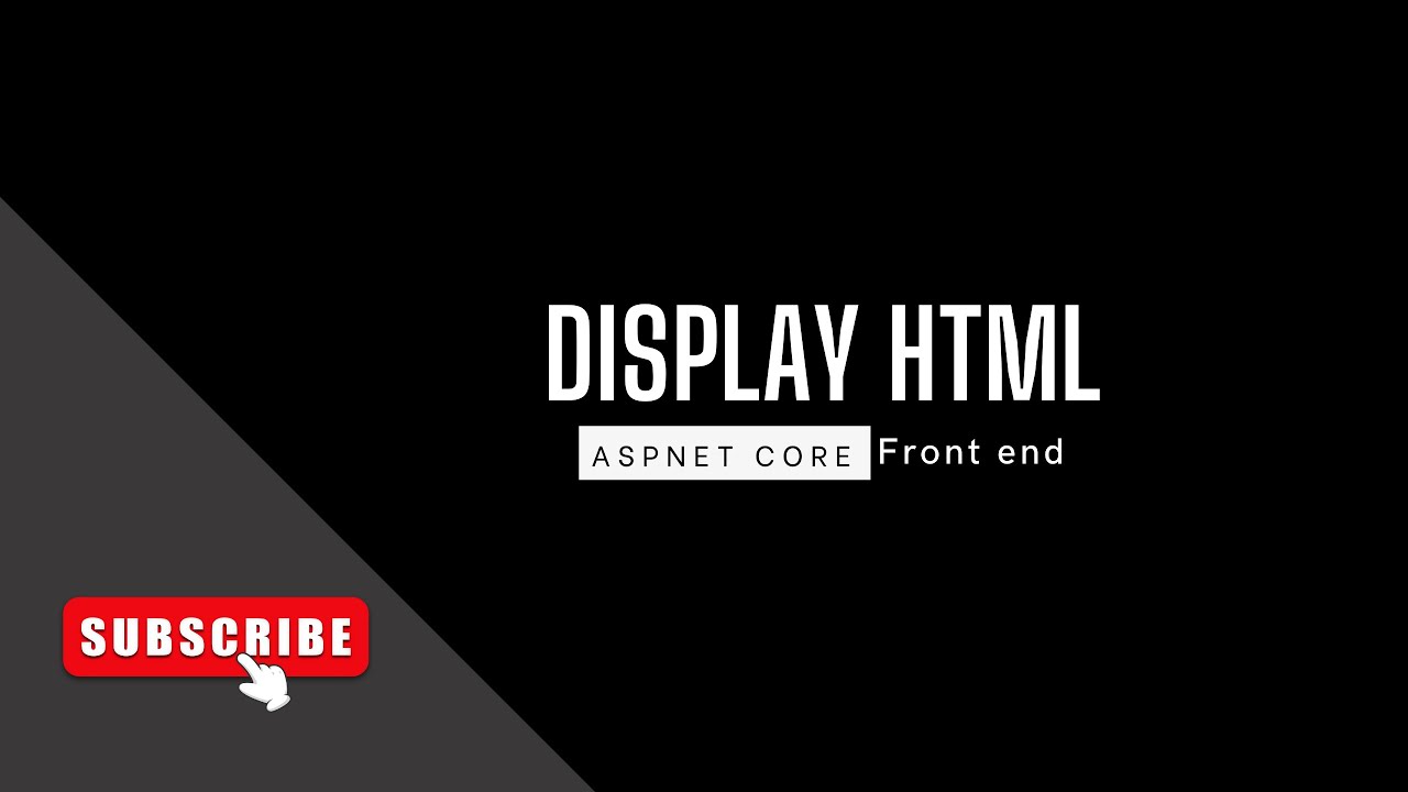 how to display html codes on ASPNET Core - YouTube