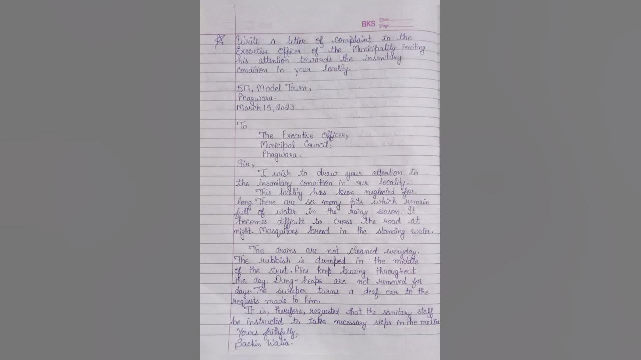 Letter Insanitary Condition In Your Locality YouTube letter-insanitary-condition-in-your-locality-youtube