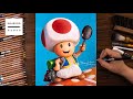 Drawing The Super Mario Bros - Toad [Drawing Hands]