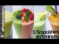 5 Recetas de SMOOTHIES de FRUTAS muy fáciles