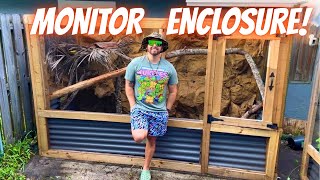 Outdoor Monitor Lizard Enclosure Gets Climbing Branches!